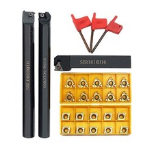 GBJ 95 degree S16Q-SCLCR09 5/8" Internal Turning Boring Bar with 10pcs... 