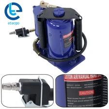 20 Ton Air Manual Pneumatic Hydraulic Low Profile Bottle Jack Lift auto Tool