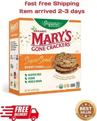 Mary s Gone Crackers Super Seed Organic, Gluten Free Everything Crackers, 4 oz