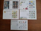 5 Unaddressed Guernsey FDC Cover 1984-93 Christmas Sheets
