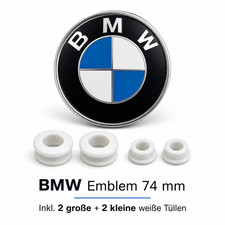 BMW Emblem 74mm Blau Wei� E46 E90 F22 F23 F30 F31 F32 F33 F36 F45