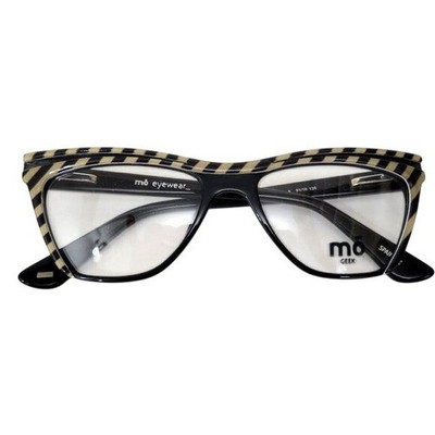 Mo Eyewear Eyeglass Frames MO Geek 33A Black Stripe New