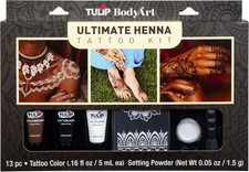 Tulip Body Art Ultimate Henna Tattoo Kit, Temporary Tattoos, Body Art Stencils