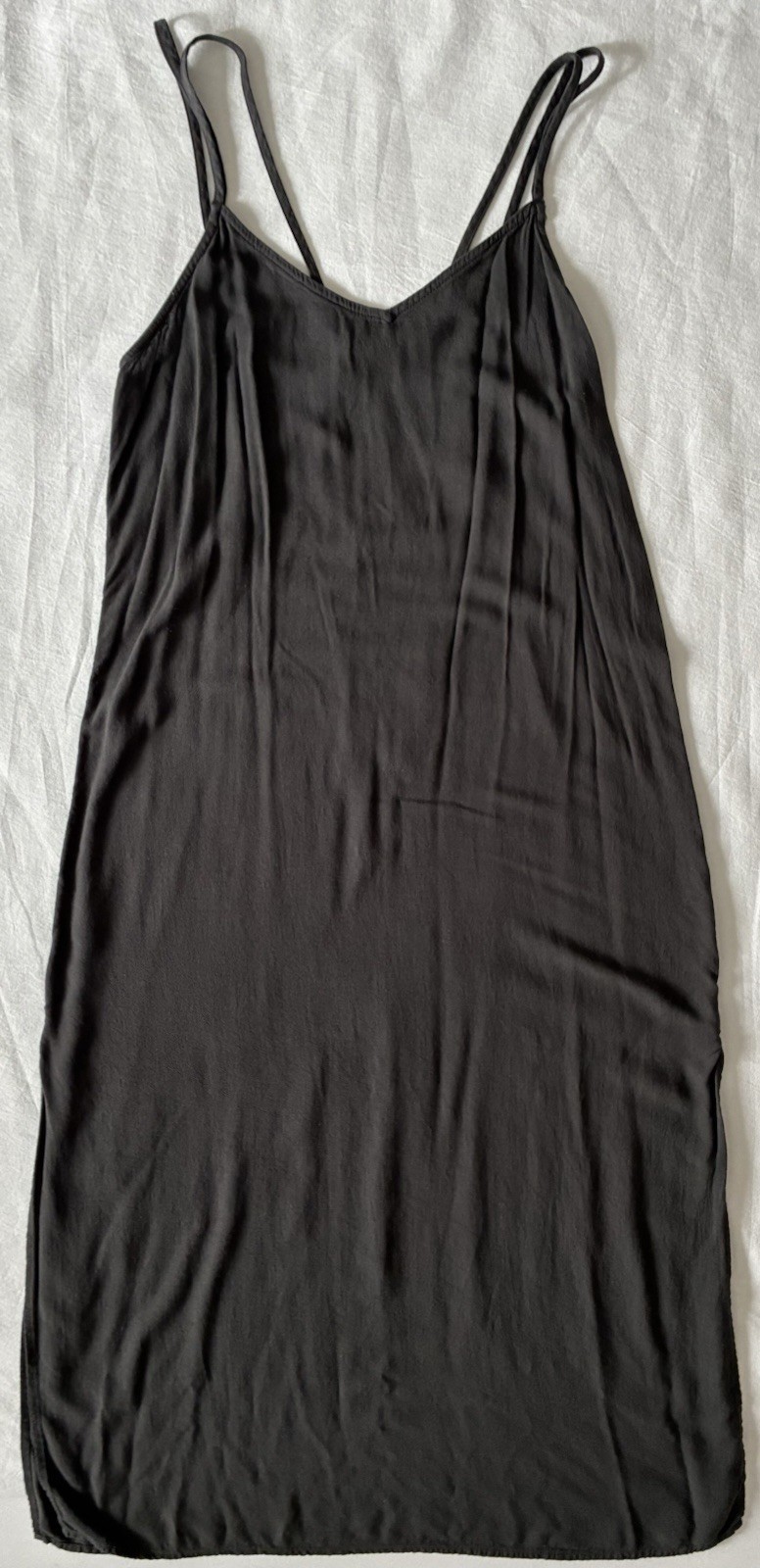 Aerie Grey Beachy Strappy Midi Maxi Long Dress Soft Gauzy Modal Women’s M