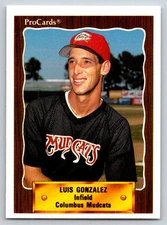 Baseball 1990 CMC #760 Luis Gonzalez Columbus Mudcats