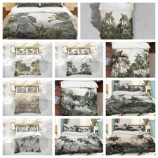 3D Tropical Jungle Fog Grey Quilt Cover Duvet Cover Comforter set