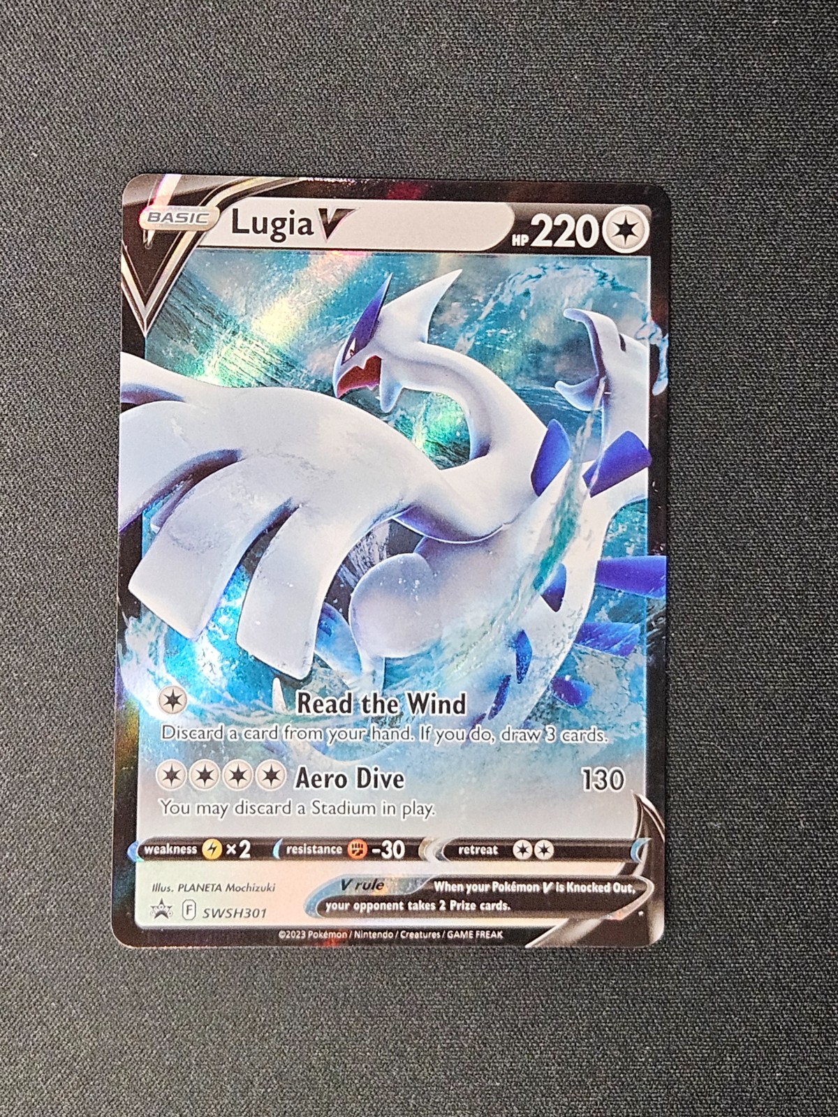 Pokemon TCG Lugia V SWSH301 Black Star Promo Sword & Shield Holo 2023 Card 