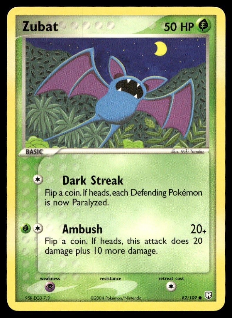 Zubat 82/109 Pokemon Card Team Rocket Returns Common 50 HP Near Mint KB
