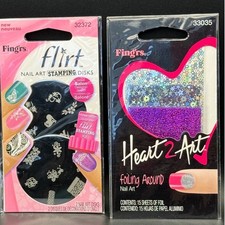 Fingrs Nail Art Stamping Disks and Heart 2 Art Foiling Around Nail Art Kit
