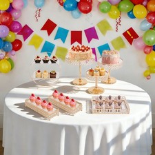 7 Pcs Cake Stands Cake Stands Set Metal Cupcake Stand Set Rectangular Round
