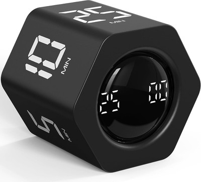 Rotating Pomodoro Timer 5, 25, 10 30,60 Mins Preset Stopwatch, Desk Flip Product