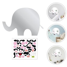 1 ensemble d'autocollants muraux gris pour miroir, DIY bricolage