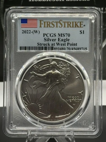 2022-(W) $1 Silver Eagle PCGS MS70 First Strike Struck at West Point