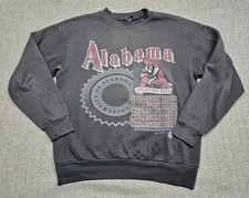 VINTAGE Alabama Crimson Tide Sweatshirt Mens Large Gray NCAA Football Mascot USA