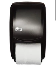 Tork Twin Toilet Paper Roll Dispenser Smoke T24, Modern Look, 55TR