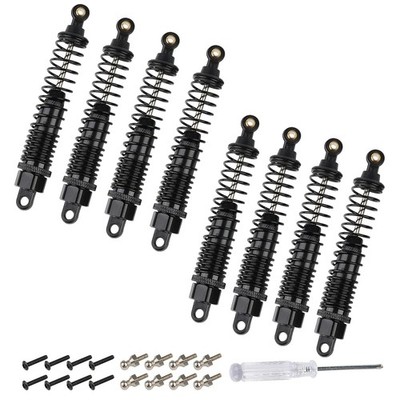 RC Shock Absorbers 8 PCS Black Aluminum Alloy Oil Damper Set For 1/10 HSP Car