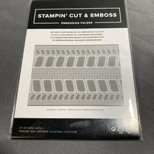 Stampin' Up MODERN HERRINGBONE 3D Embossing Folder NEW 164908