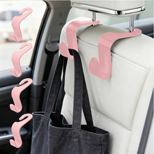 4 X Auto-Rücksitz-Kopfstützen-Haken, Rücksitz-Organizer, Kleiderbügel, 10,4 X 3,