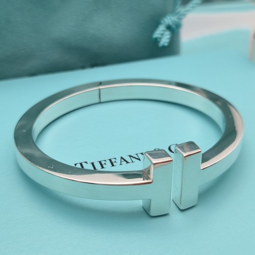 Tiffany & Co. T Square Hinge Extra Small Bracelet In Sterling Silver Bangle Cuff