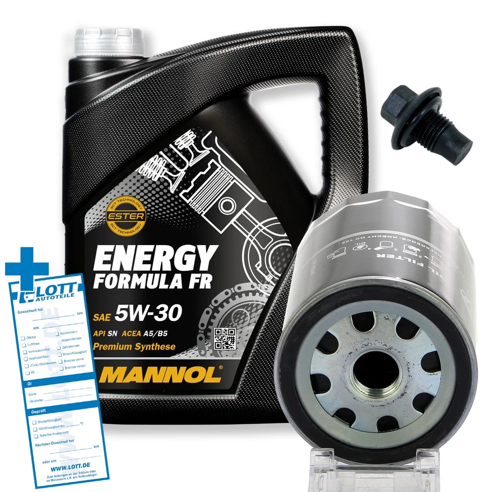 Ölfilter + 5L Mannol Energy Formula FR 5W-30 Motoröl + Schraube für WSS-M2C913