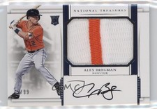 2017 National Treasures Rookie Materials Signatures 75/99 Alex Bregman Auto 6fs