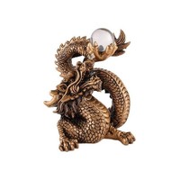 GroßEr Chinesischer Drache Goldfarbe 14X10X16Cm Deko-Figur lachineuse