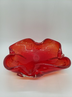Artglass Bowl With Bella Conte Amberina