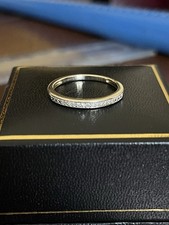 9ct Yellow Gold 0.045ct  2mm Diamond Wedding Ring, Size M1/2, Boxed , Hallmarked
