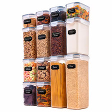 Set of 14 Airtight Food Storage Plastic Containers