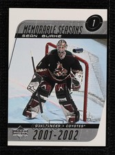2002-03 Upper Deck Memorable Seasons Sean Burke #241 0c3