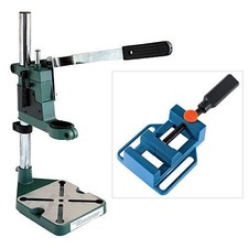 PLUNGE POWER DRILLING STAND BENCH PILLAR PEDESTAL CLAMP + DRILL PRESS VICE