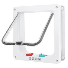 Cat Door, L, 4-Way Lock, Outer Size 9.84x10.9x2.16in