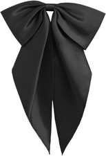 Satin Bow Ties for Women Men, Adjustable Big Womens Bowtie Pre-tied Large Bowtie