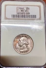 1949 Washington Quarter GEM BU NGC MS65 Toned 90% Silver