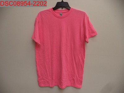 NWOT - Gildan Men's Bright Pink Heavy Cotton Crewneck T-Shirt, Size M