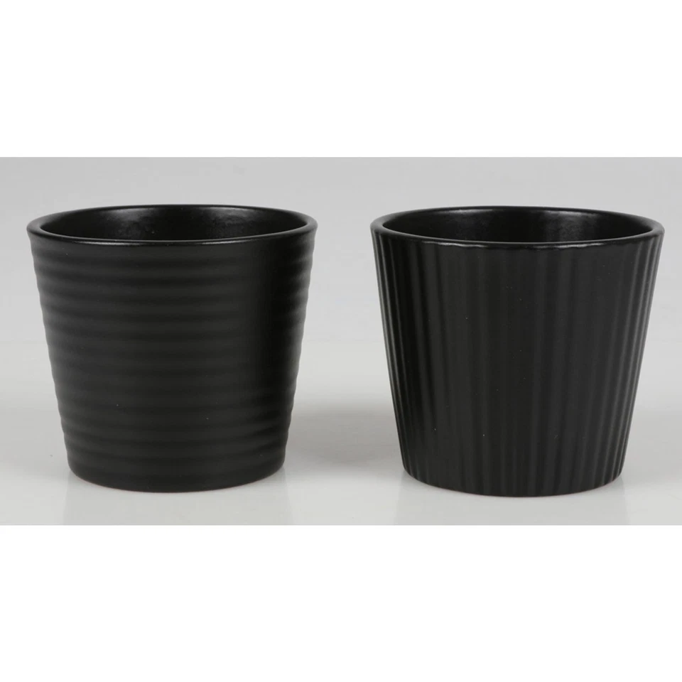 Übertopf Mini Keramik Pflanzentöpfe Kübel Kräutergefäße Dekoration Schale Garten - Bild 2 von 3