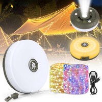 Camping Lichterkette, Aufrollbar Campinglampe Mit 10M Led Lichterkette,