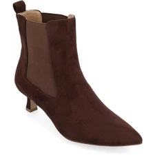 Journee Collection Womens Tenlee Pointed Toe Kitten Heel Ankle Boots BHFO 8359