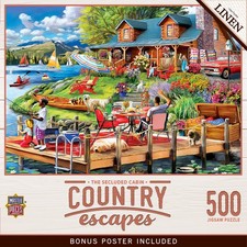 MasterPieces - Country Escapes - The Secluded Cabin 500 Piece Jigsaw Puzzle