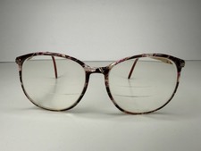 1990s Vintage Pink Brown And Gold Oversized Granny Eye Glasses Frames
