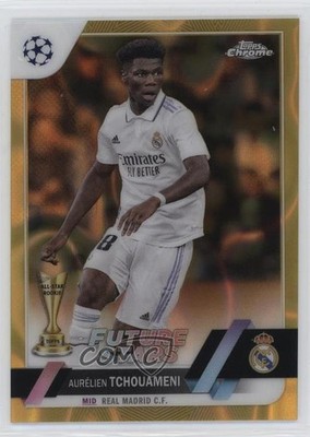 2022 Chrome UEFA Club Competitions Gold Lava Refractor Aurelien Tchouameni 0c2