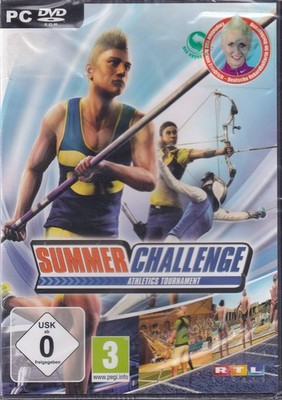 Summer Challenge PC Spiel Software DVD-ROM Wettkämpfe Sommerspiele Familie #T491