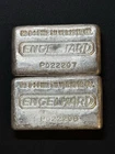 Lot (2) Engelhard Waffle Back Poured 10 Troy Oz Silver Bar