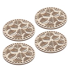 4 Pcs Wood Crochet Basket Base Blank Knitting Shaper Wooden Crafts Oval