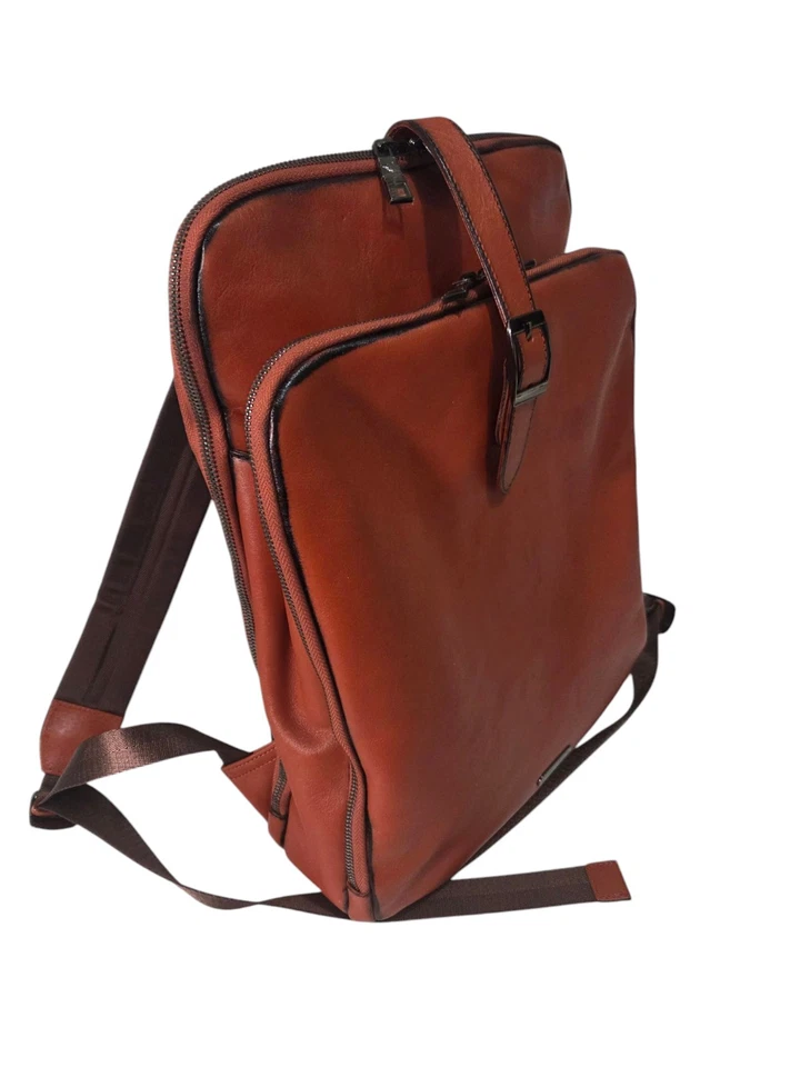 Cluci Leather Laptop Backpack Briefcase Bag Travel Commuter Organizer - Image 3 of 4