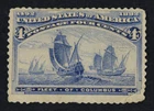 CKStamps: US Stamps Collection Scott#233 4c Columbian Mint H OG Crease