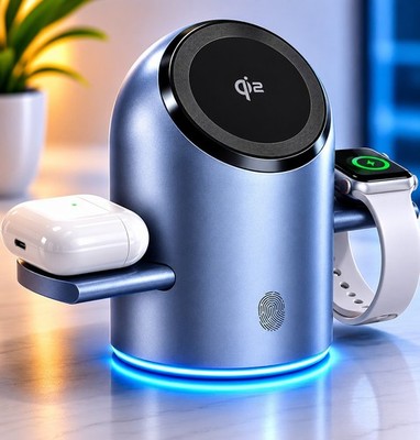 3-in-1 Fast Charging Dock for Apple Watch AirPods iPhone - Wireless Station