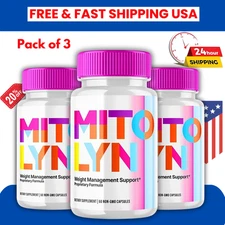 Mitolyn Advanced Weight Loss Support MitoLyn Maximum Strength 60 capsule USA-3pc