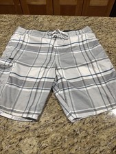 O'Neill Board Shorts Mens 38 Pocket Mesh Brief Lined Surf Swim Beach Plaid Nice
