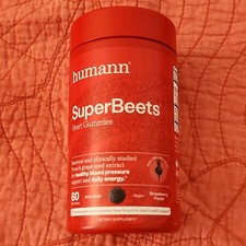 HumanN SuperBeets Heart Gummies, Blood Pressure Support, Strawberry 11/27, 01/28
